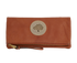 Daria Clutch, £140, Handbags, Orange, Leather, Front view